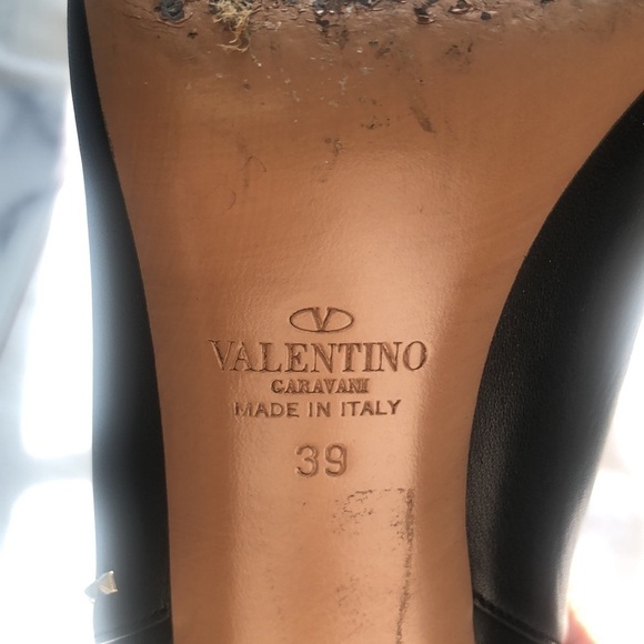 Valentino Garavani Rockstud Leather Heeled Ankle Booties Blk EU 39/ US Size 9 - Picture 3 of 16